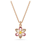 Swar*vski -Idyllia pendant Mixed cuts, Flower, Multicolored, Rose gold-tone plated-5722102